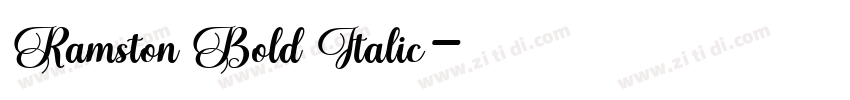 Ramston Bold Italic字体转换